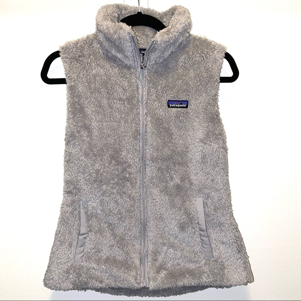 Patagonia LOS GATOS FLEECE sherpa VEST IN DRIFTER GREY sz S comfy cozy